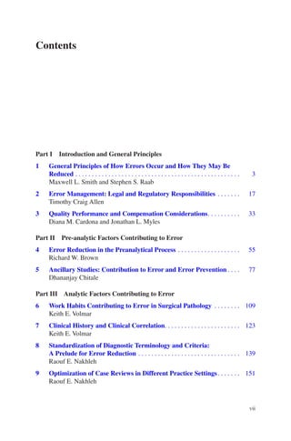 Error Reduction And Prevention In Surgical Pathology 2nd Ed Raouf E ...