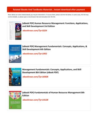 Fundamentals of Human Resource Management: Functions, Applications, and ...