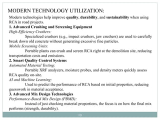USE OF RECYCLED CONCRETE AGGREGATEs ( RCA) IN PAVEMENT CONSTRUCTION | PPTX