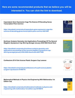 Capanalysis Gene Expression Cage The Science Of Decoding Genes ...