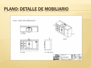 PLANO: DETALLE DE MOBILIARIO
 