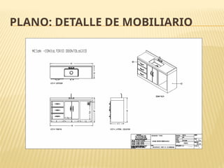 PLANO: DETALLE DE MOBILIARIO
 