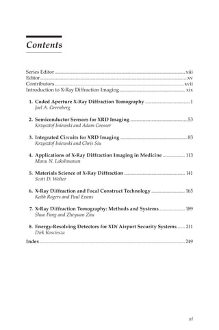 Xray Diffraction Imaging Technology And Applications Greenberg | PDF