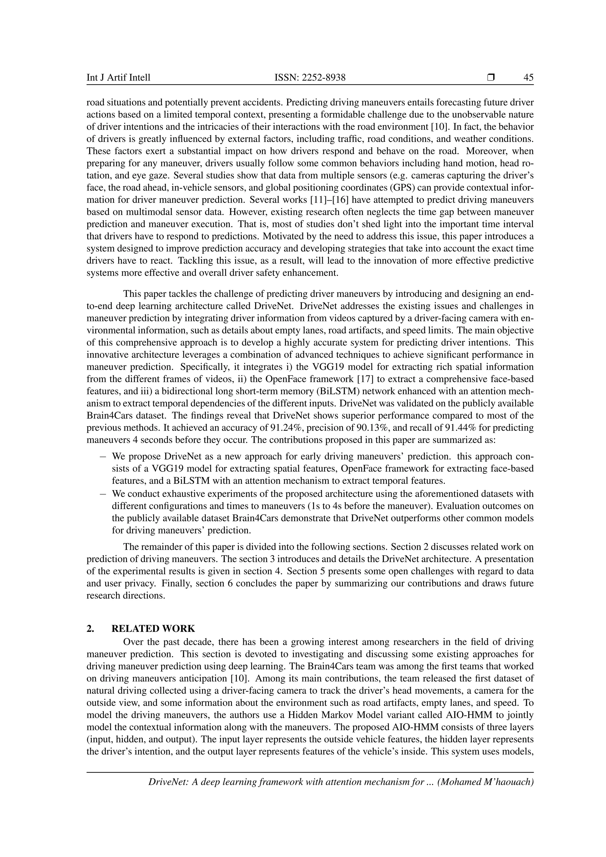 DriveNet: A deep learning framework with attention mechanism for early ...