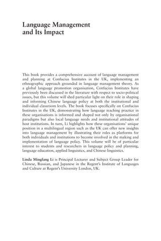 Language Management And Its Impact The Policies And Practices Of ...