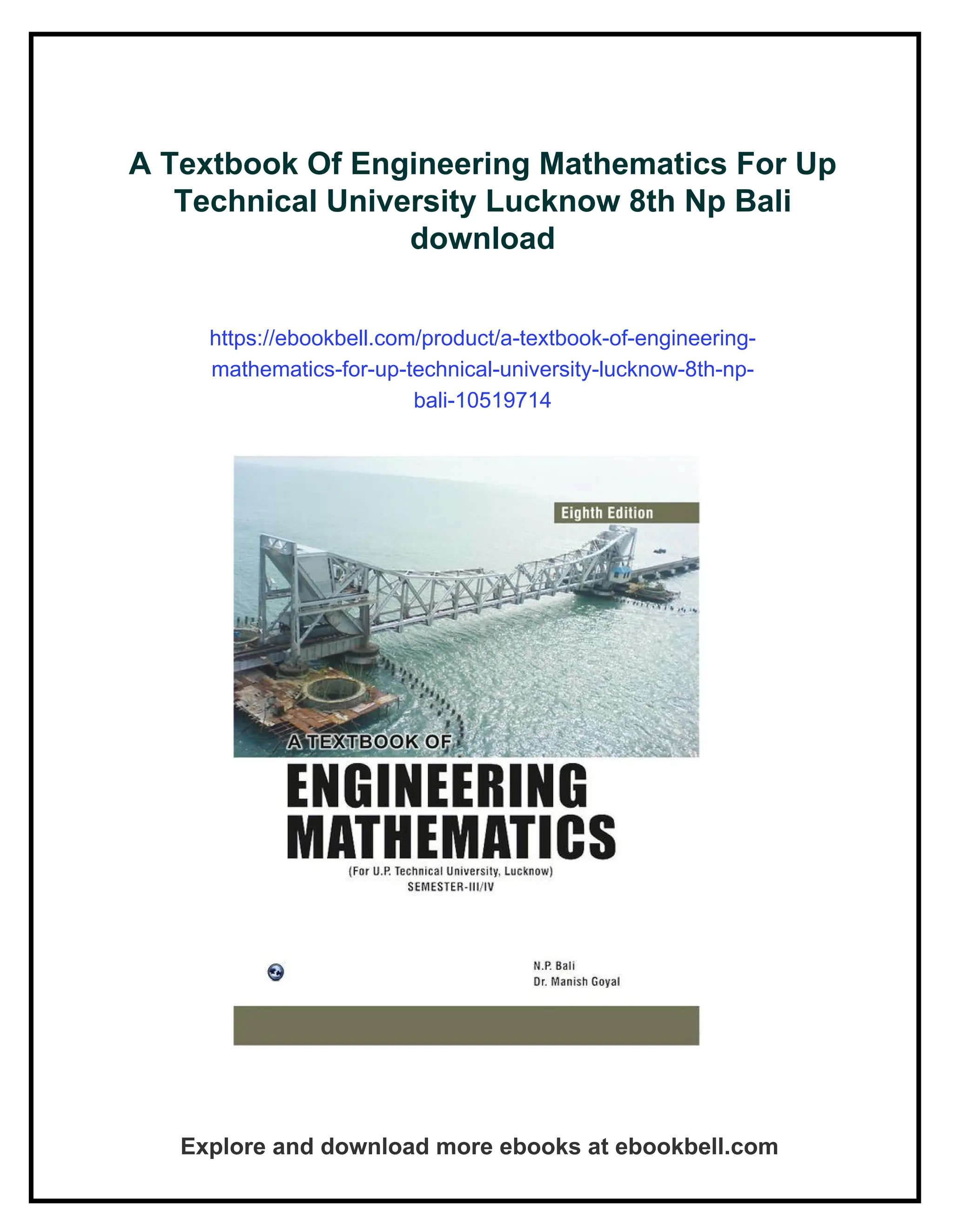 Engineering Math Utm Textbook A Textbook Of Engineering Mathematics For Up Technical University ...