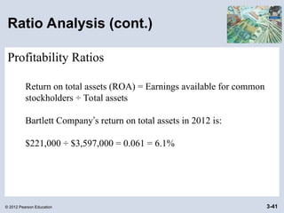 CHAPTER 3 Financial Statements and Ratio Analysisa | PPT