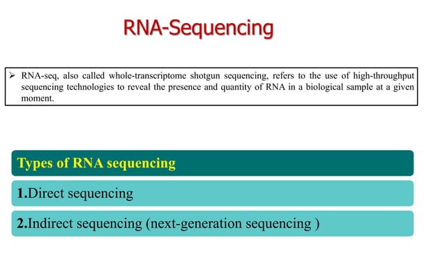 Transcriptomics approaches | PPTX