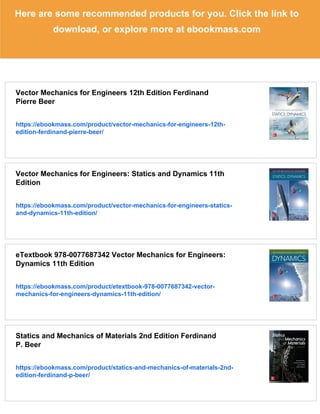 Vector Mechanics For Engineers: Dynamics 11th Edition Ferdinand P. Beer ...