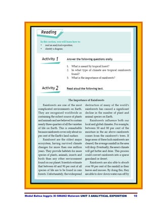 MODUL BAHASA INGGRIS XI UNIT 3 Analytical Exposition | PDF