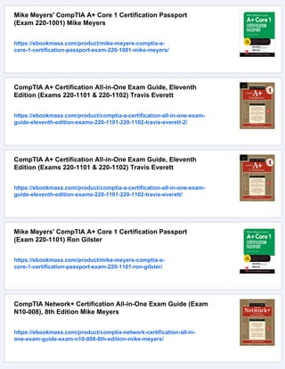 CompTIA A+ Certification All-in-One Exam Guide (Exams 220-901 & 220-902 ...