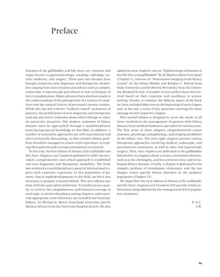 Led Preface Diseases of the Gallbladder and Bile Ducts Diagnosis and Treatment 2nd ...