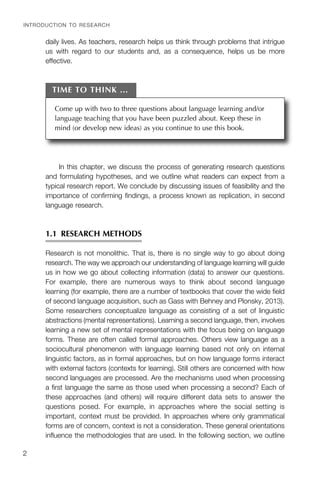 Second Language Research Methodology And Design 2nd Edition Alison ...