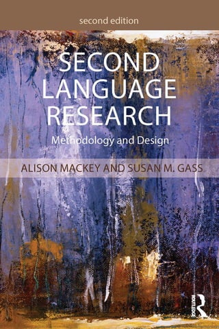 Second Language Research Methodology And Design 2nd Edition Alison ...