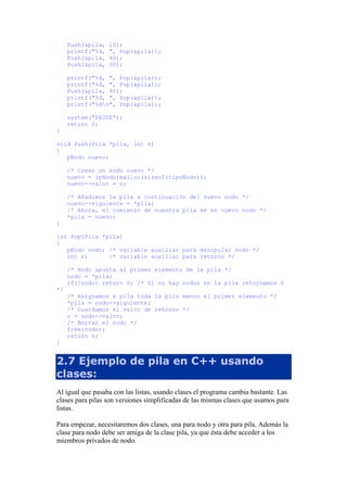 Estructura de datos, pilas, árboles, colas, listas | PDF