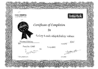 Safety Certifcates