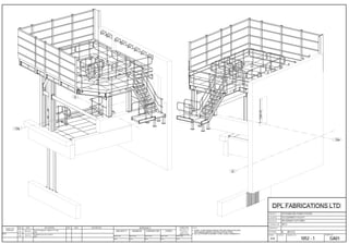 A 051213 JKW
Issued for approval - update to TC drgs
P 151113 JKW
Preliminary issue for comment
REV.
CONTRACTOR
APPROVALS
FABRICATION
DATE:DATE:
ISSUED FOR
APPROVAL
DATE:
ENGINEER OTHER
NOTES:FABRICATOR
RELEASE TO
SHOP FOR
DESCRIPTION
Released By:
REV.
DATE:
DESCRIPTION
DATE:
Approved By:
ARCHITECT
DATE:
DATE DATE
Approved By:Approved By:Approved By:
GA011052
HEYSHAM ONE POWER STATION
ISI EQUIPMENT FACILITY
MEZZANINE PLATFORMS
BBCS
JKW
A
PROJECT
LOCATION
DETAIL OF
CONTRACTOR
ARCHITECT
REVISION
DRAWING NO:CONTRACT NO:CHECKEDDRAWN
051213
1
DPL FABRICATIONS LTD
Q
12a
1. STEEL TO BE GRADE S275JR FOR SECTIONS & PLATES
AND GRADE S355JOH FOR HOLLOW SECTION
2. ALL PLATFORM FLOORING TO BE 12.5mm DURBAR PLT
- 1
Q
12a
 
