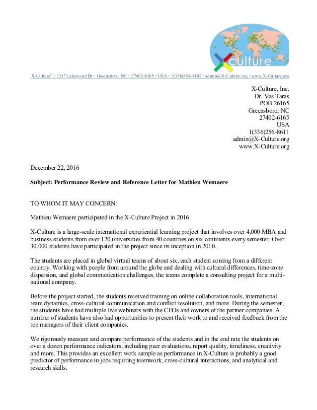 recommendation letter certificate certificate & letter X Recommendation culture from Wemaere