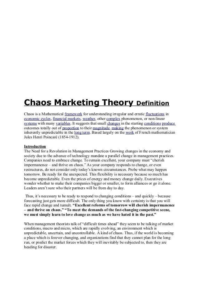 Thriving On Chaos Theory By Bernard Tapiwa Sithole Thriving On Chaos Theory By Bernard Tapiwa Sithole