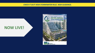 NOW LIVE!
CHECK IT OUT! NEW STORMWATER RULE. NEW GUIDANCE.
 