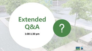 Extended
Q&A
1:00-1:30 pm
 