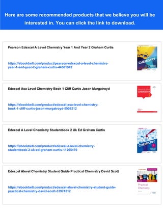 Edexcel A Level Chemistry 1 Hunt Andrew Curtis Graham Hill | PDF