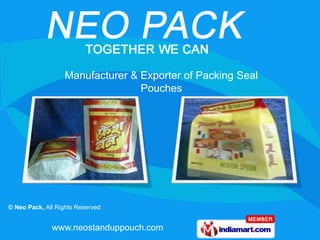Manufacturer & Exporter of Packing Seal  Pouches  