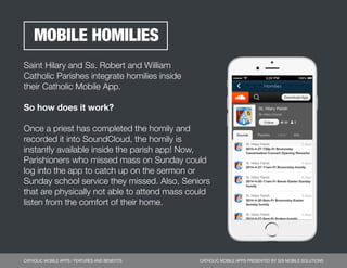 CATHOLIC MOBILE APPS / FEATURES AND BENEFITS CATHOLIC MOBILE APPS PRESENTED BY 529 MOBILE SOLUTIONS
MOBILE HOMILIES
Saint ...