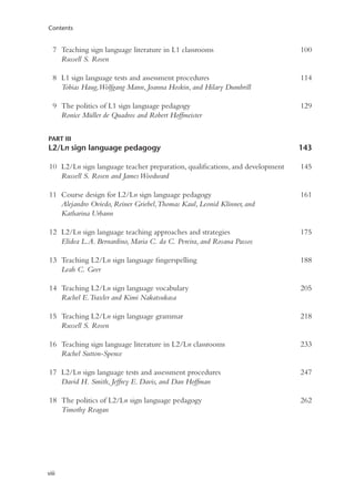 The Routledge Handbook Of Sign Language Pedagogy Russell Scott Rosen | PDF