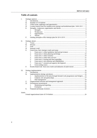 UN-Habitat Strategic Plan