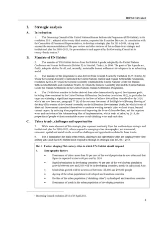 UN-Habitat Strategic Plan