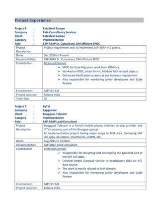 CV_SAP Abap Technical Consultant_Mayank Malpani | PDF