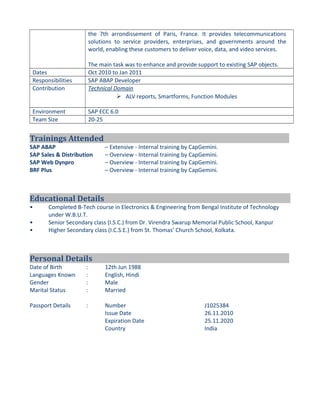 CV_SAP Abap Technical Consultant_Mayank Malpani | PDF