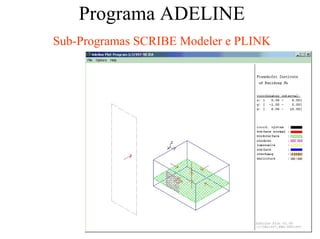 Programa ADELINE
Sub-Programas SCRIBE Modeler e PLINK
 