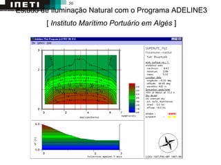 50
Estudo de Iluminação Natural com o Programa ADELINE3
[ Instituto Marítimo Portuário em Algés ]
 