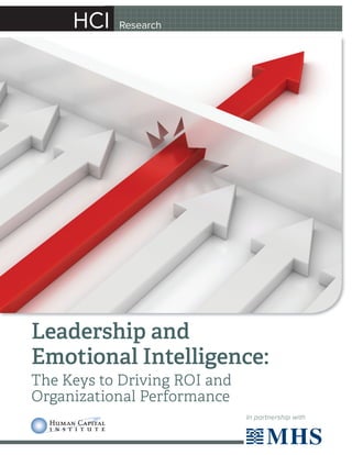 ResearchHCI
In partnership with
Leadership and
Emotional Intelligence:
The Keys to Driving ROI and
Organizational Performance
 