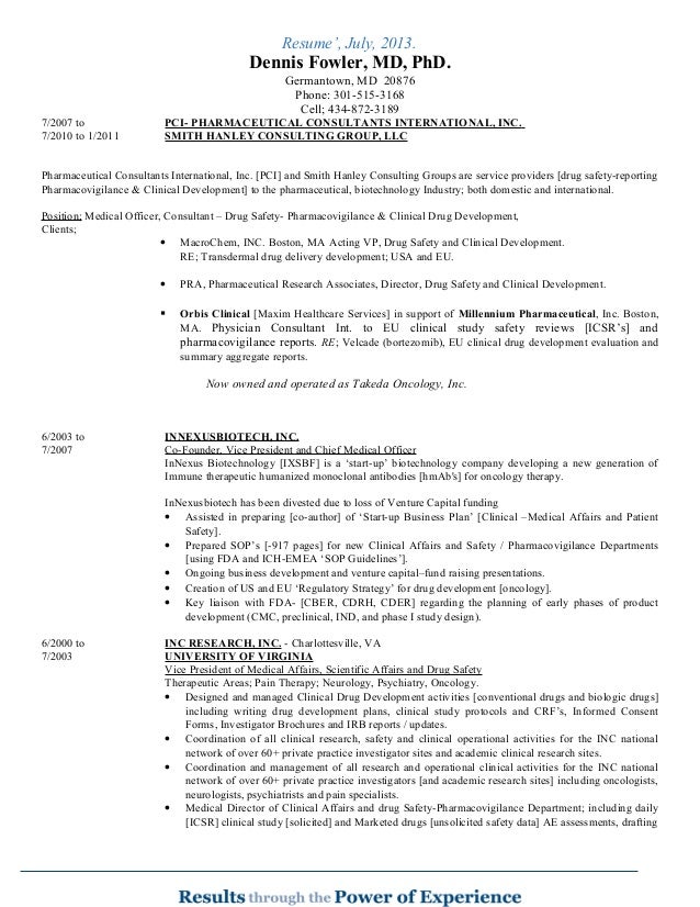 Intitle resume or biostatistician