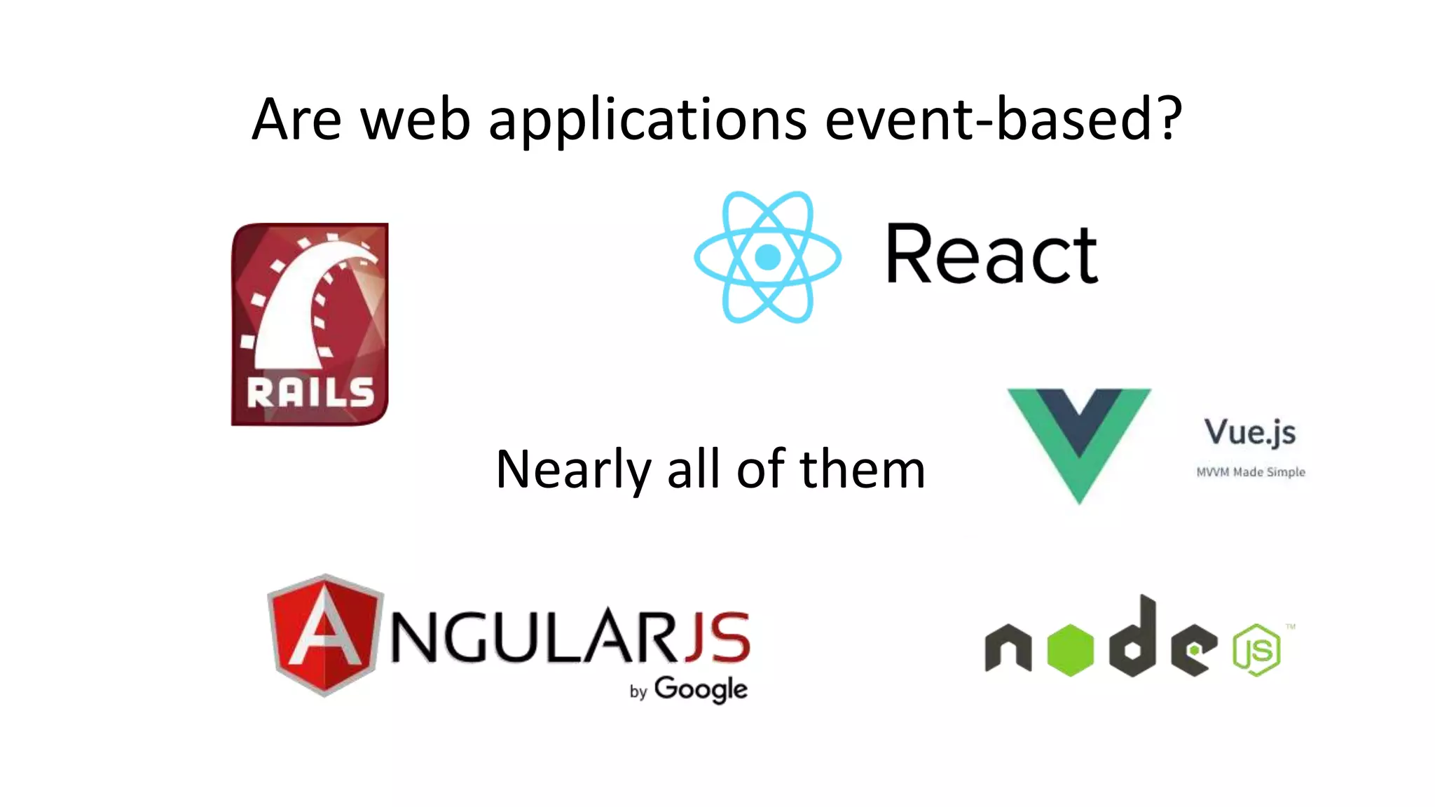 Are web applications event-based?
Nearly all of them
 