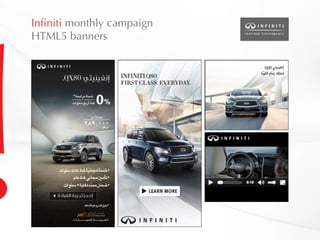 Infiniti monthly campaign
HTML5 banners
 
