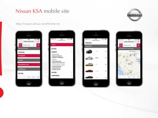 Nissan KSA mobile site
http://nissan-alissa.com/Home-en
 