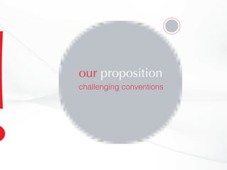 our proposition
challenging conventions
 