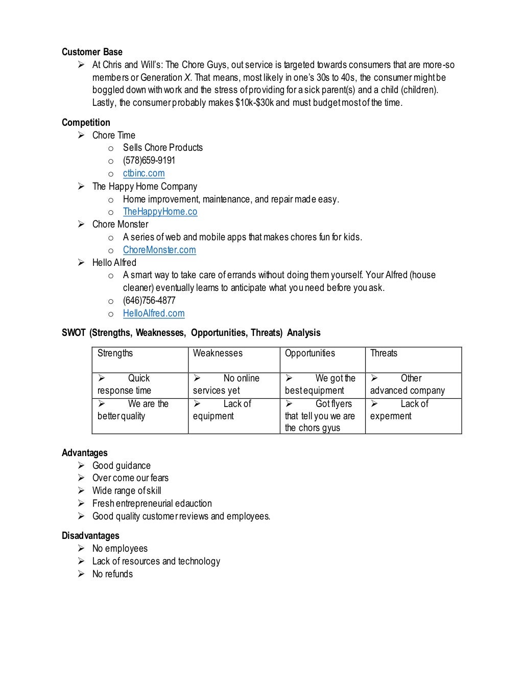 Business plans examples picture