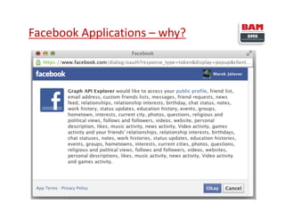 Facebook Applications – why?
10
 