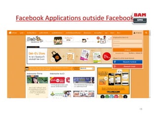 18
Facebook Applications outside Facebook
 