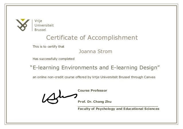 certificate of accomplishment