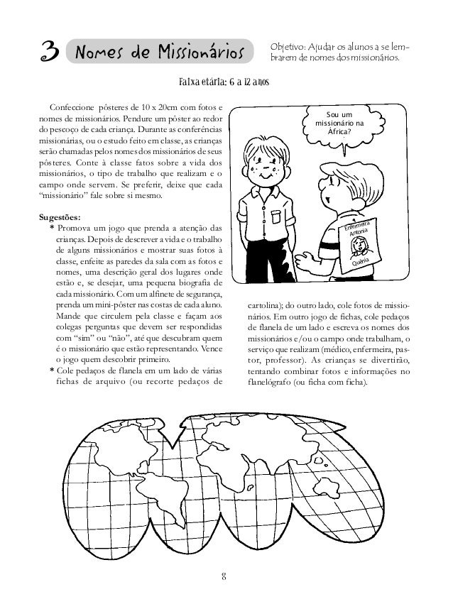 3         Nomes de Missionários                                      Objetivo: Ajudar os alunos a se lem-                 ...