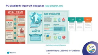 # 12 Visualize the Impact with Infographics (www.piktochart.com)




                                            http://piktochart.com/whyinfographics




    #52n52                                      29
 