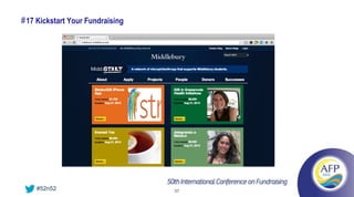 # 17 Kickstart Your Fundraising




    #52n52                        37
 