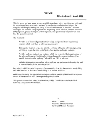 NASA Software Safety Guidebook | PDF