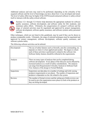 NASA Software Safety Guidebook | PDF